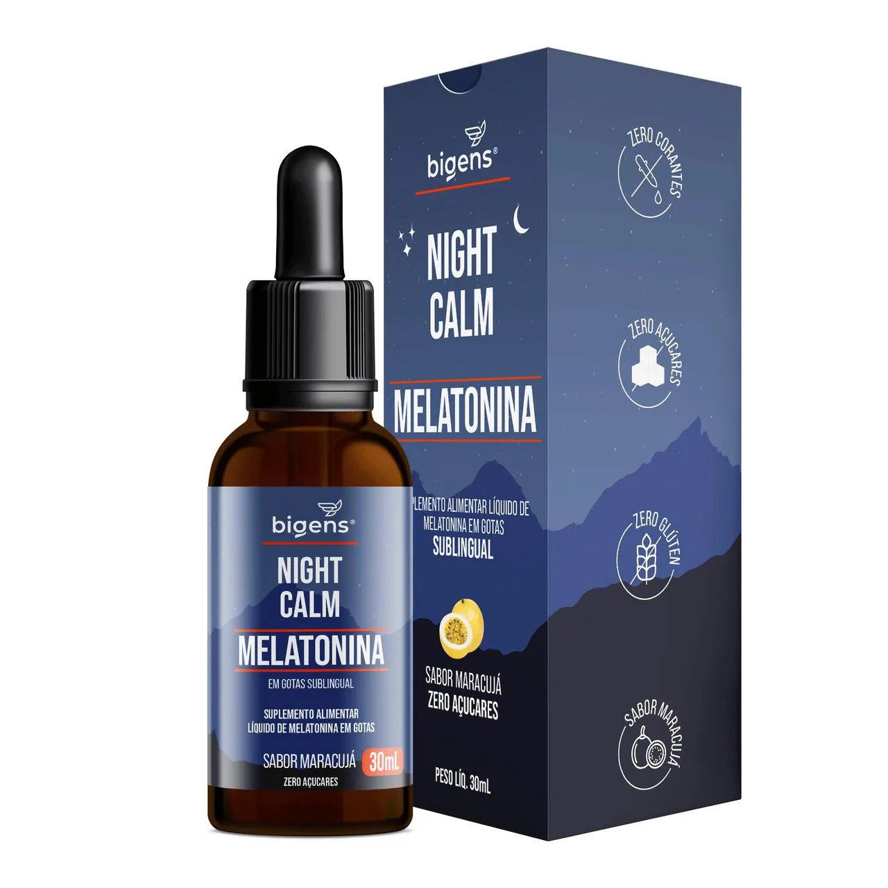 Melatonina Night Calm – suplemento natural para iniciar o sono e melhorar a qualidade do descanso