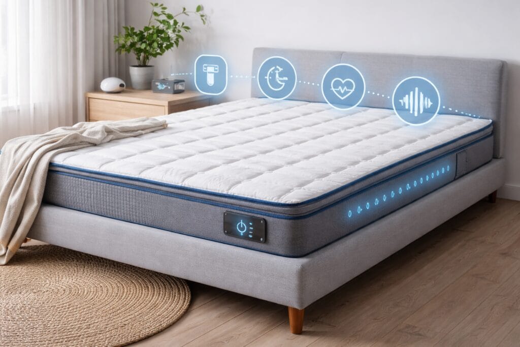 colchão inteligente com tecnologia de adaptação ao corpo e conforto para o sono