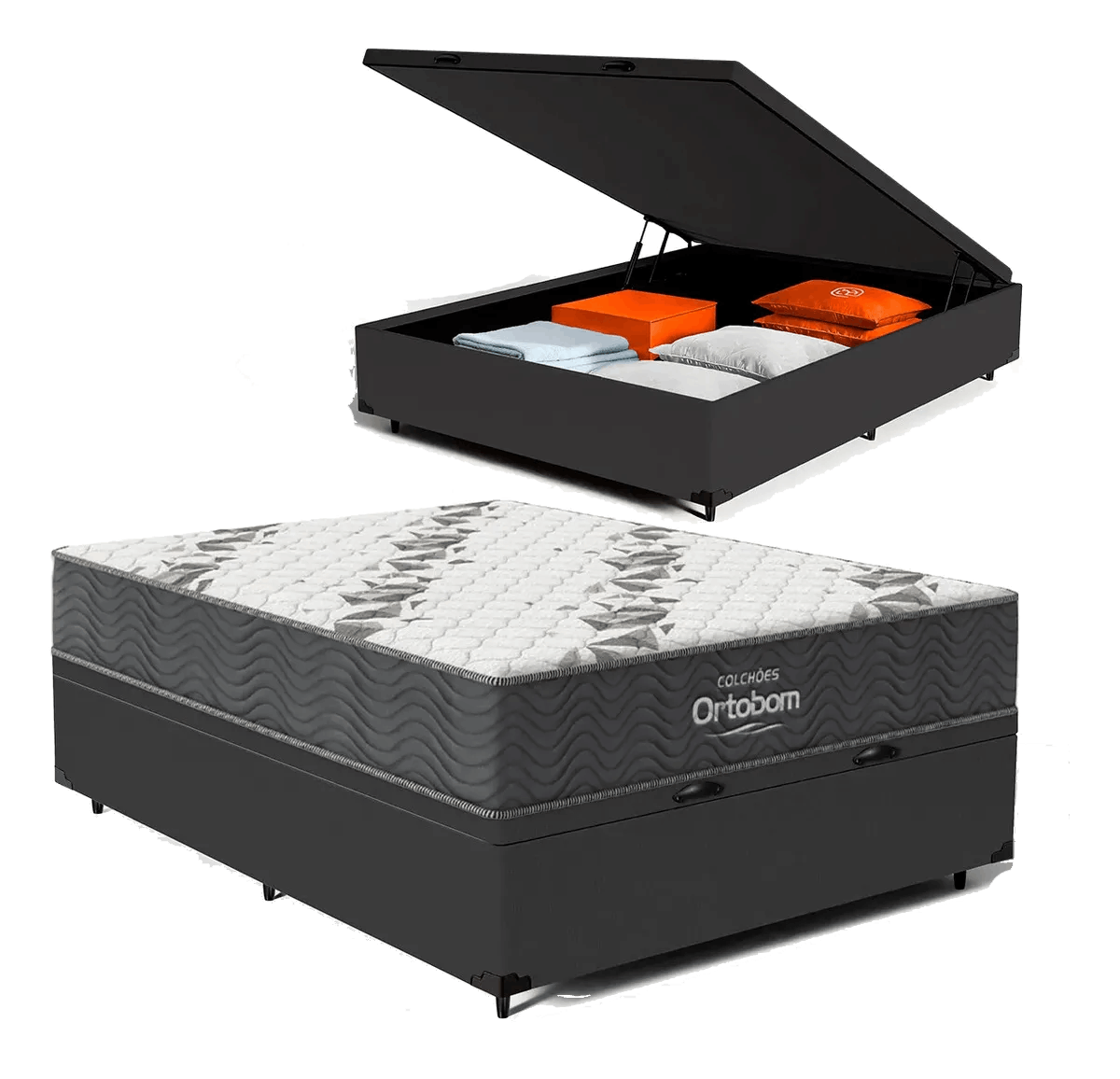 Ortobom D33 + Cama Baú