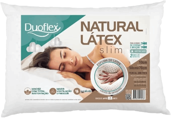 Travesseiro Duoflex Látex Natural Slim